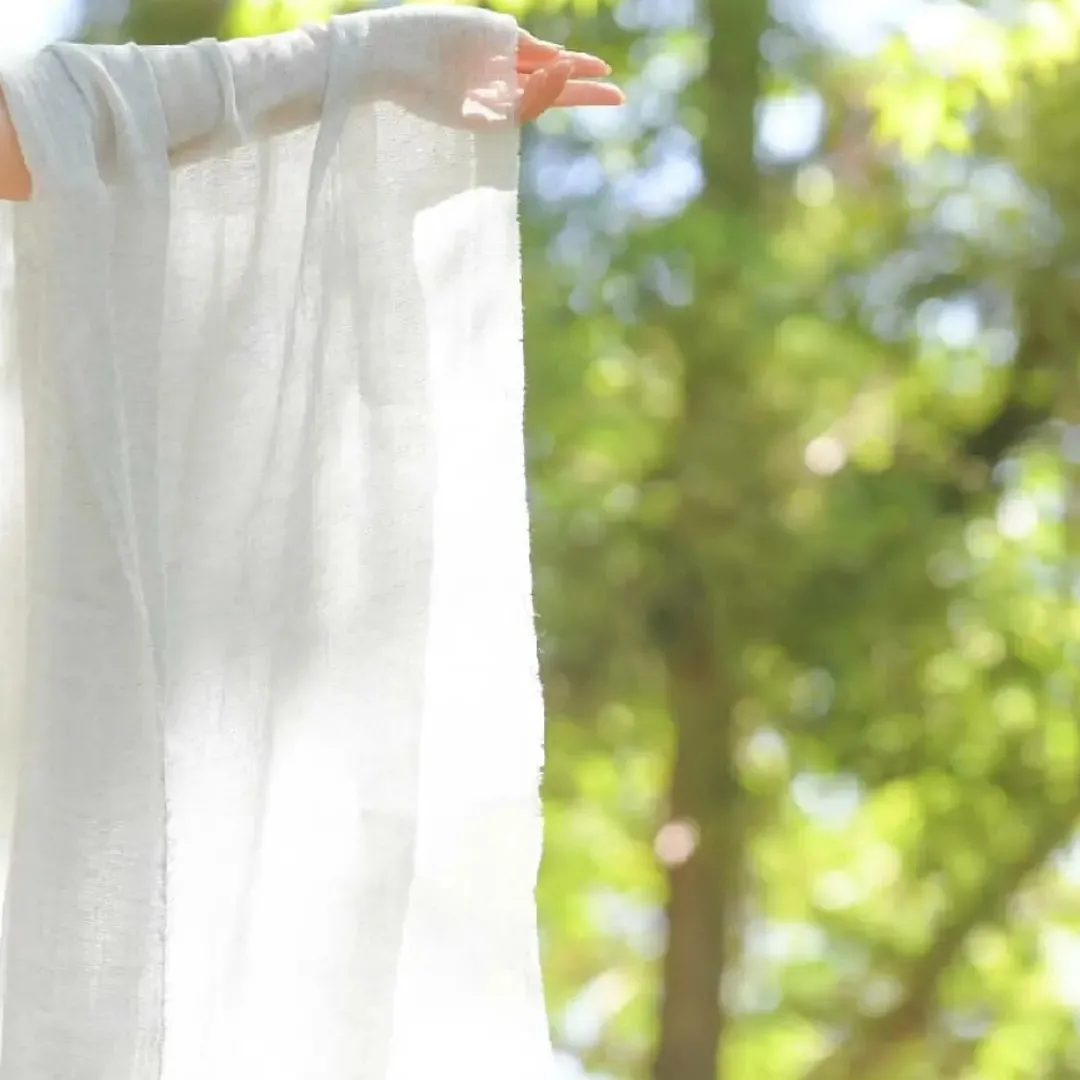 草木染め播州織ストールセット（ライトラベンダー&ブルーグレー）